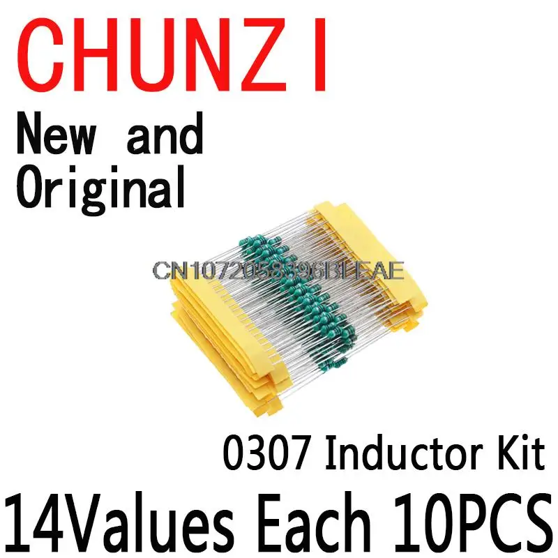 14ValuesX10PCS=140PCS Inductor, Color Ring Inductor Assorted Kit 0307 1uH TO 470uH 