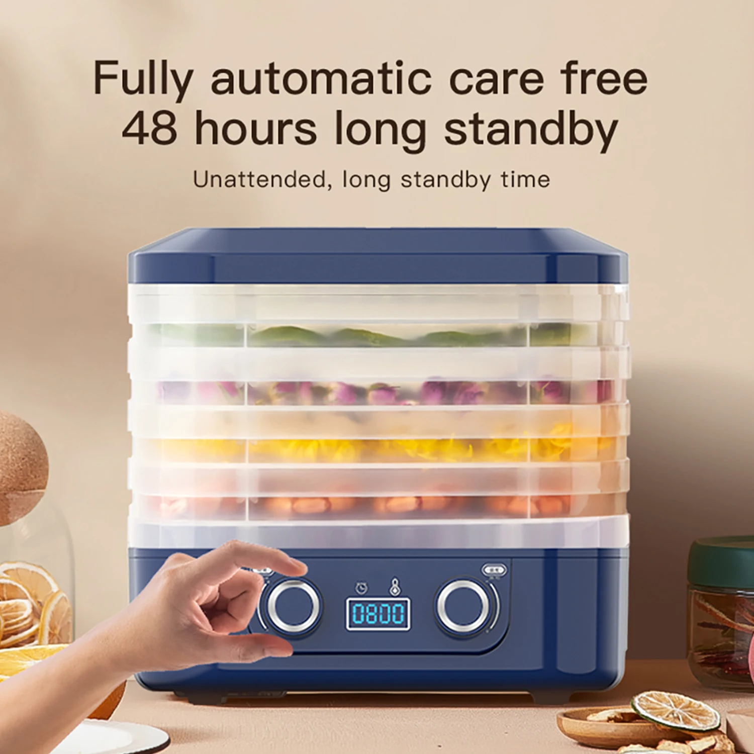 Intelligenter Obst trockner langlebiger thermostati scher Dörr apparat Obst Gemüse Fleisch dehydrierte Haustier Snack Trocknungs maschine