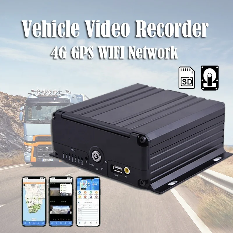 high quality 4 Channel 1080P AHD Car DVR Vehicle CCTV MDVR 2TB HDD Recording Truck/Taxi/Bus Camera System Mobile DVR Kits