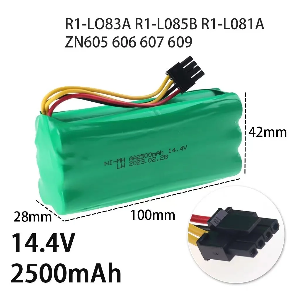 

New 14.4V 2500mAh Battery For Midea VCR01 VCR03 VCR12 Midea R1-L083B R1-L081A R1-L085B For Redmond RV-R300 RV-R310 Robot