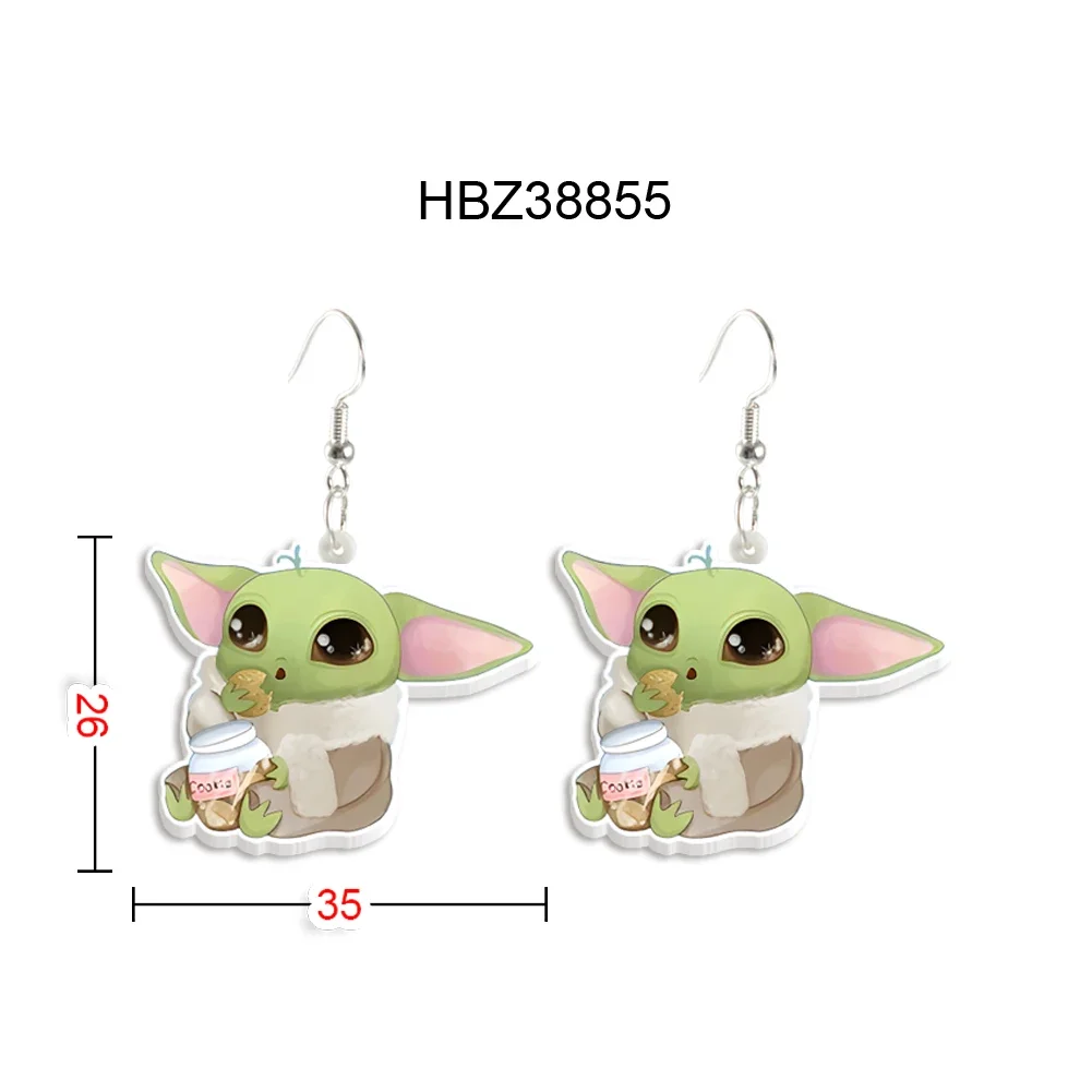 Yoda pingente brinco gancho brincos natal venda quente design bonito gancho feminino menina jóias acessórios crianças presente de festa de natal