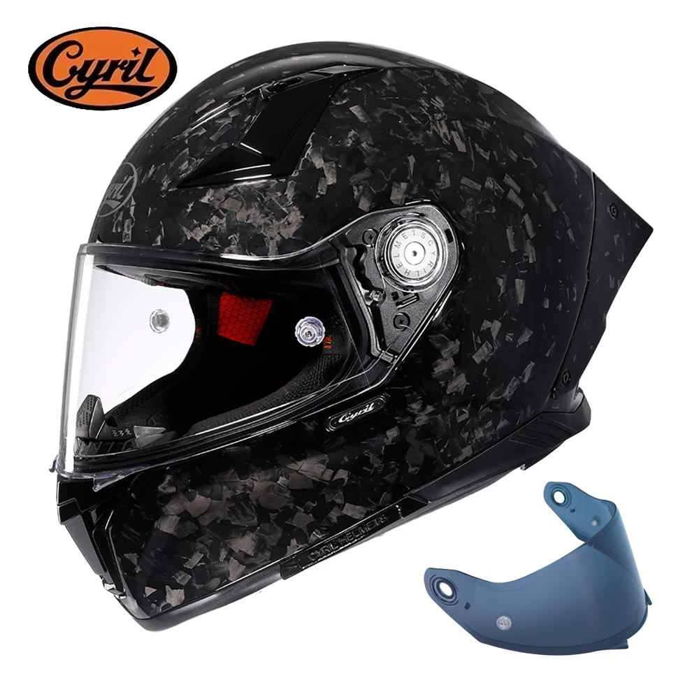 Casco de motocicleta de cara completa de fibra de carbono, cascos de motocicleta ligeros para hombre, casco de fibra de carbono para motocicleta, aprobado por DOT ECE