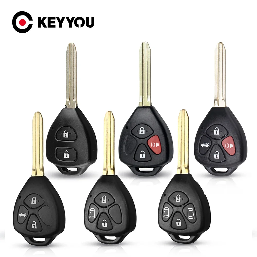 KEYYOU 2 3 4 Buttons Car Remote Key Shell Fob For Toyota Camry Corolla Avalon Venza 2007 2008 2009 2010 2011 2012 Key Case TOY43