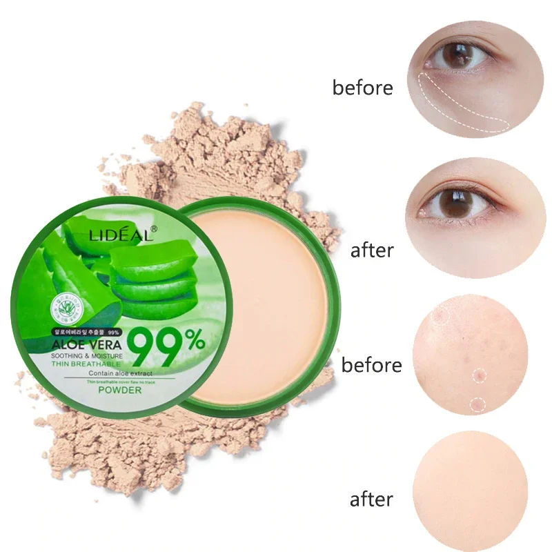 99% Aloe Vera Moisturizing Concealer  Softening Powder Waterproof Foundation Fixed Make Up Oil Control Facial Makeup Cosmetics