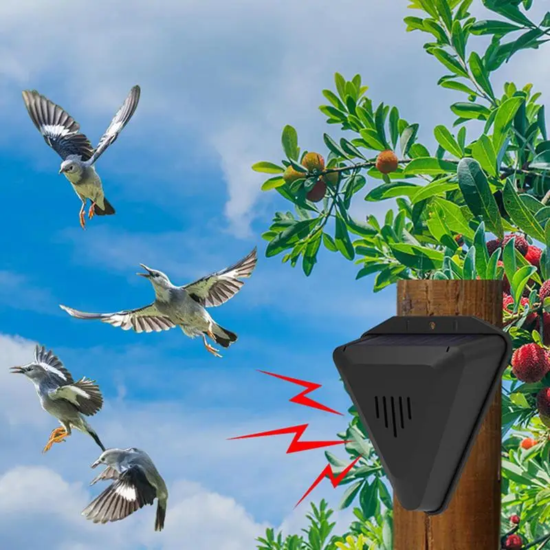 

NEW Solar Timer Bird Repeller With 13 Sound Waterproof Bird Repellent Alarm Outdoor Crop Orchard Protection Animal Deterrents