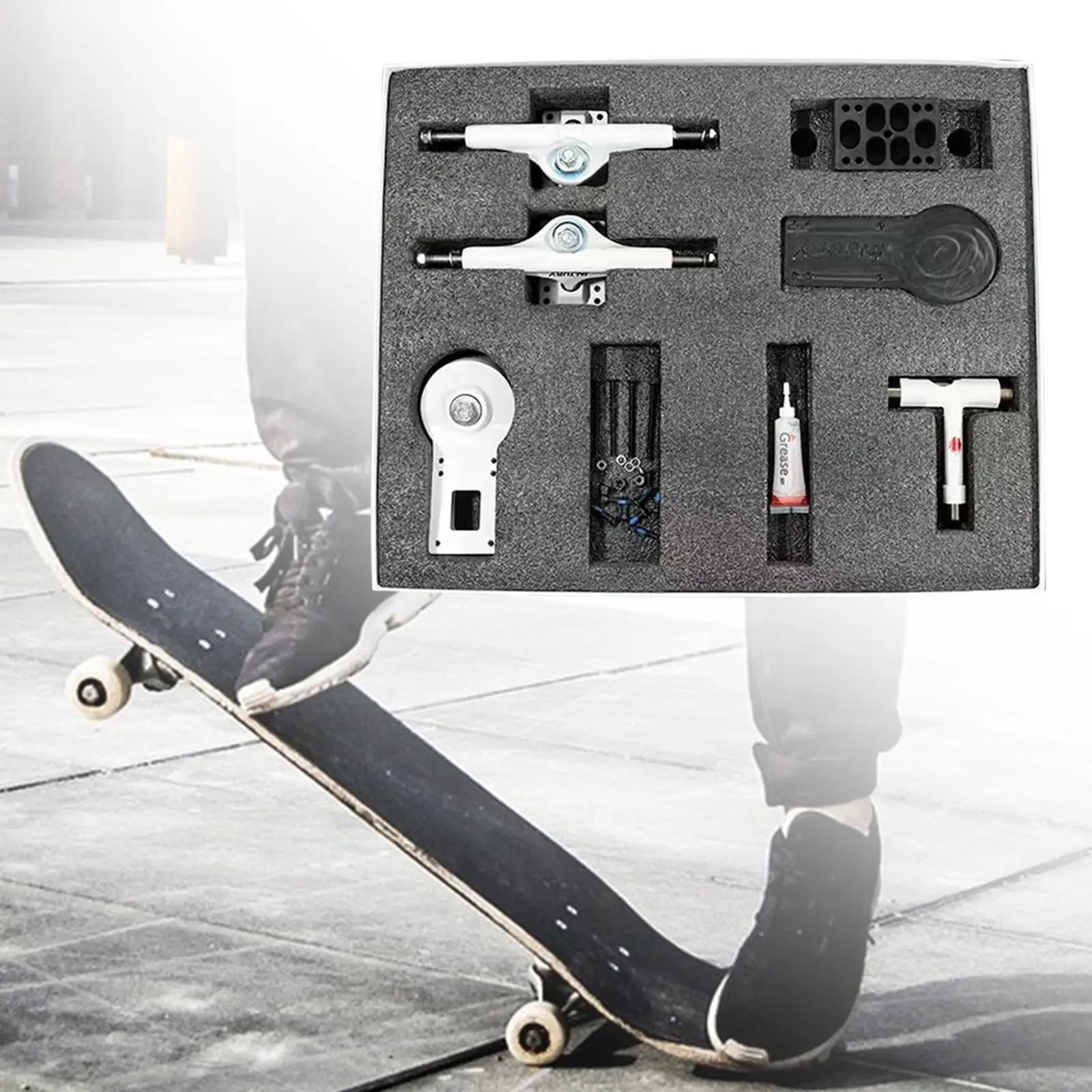 

Skateboard Truck 15.9cm Skateboard Pad High Speed Silent Bearing for Skateboarders Skateboard Accessories Skateboard Wheel