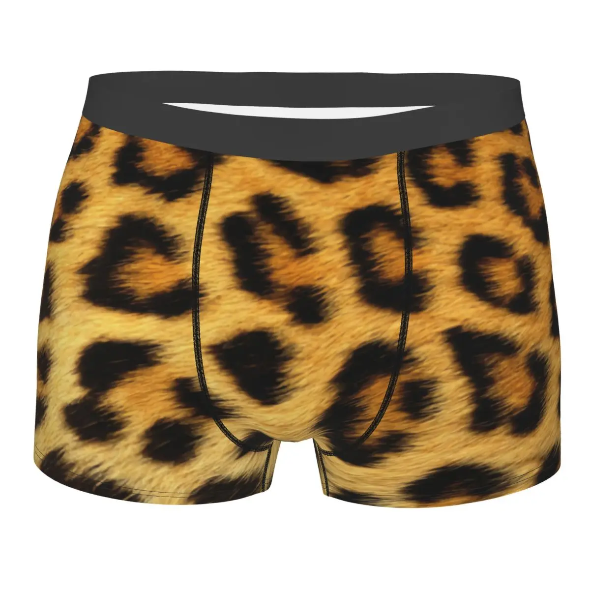 

Custom Fashion Leopard Print Underwear Men Stretch Cute Animal Skin Boxer Briefs Shorts Panties Soft Underpants For Male