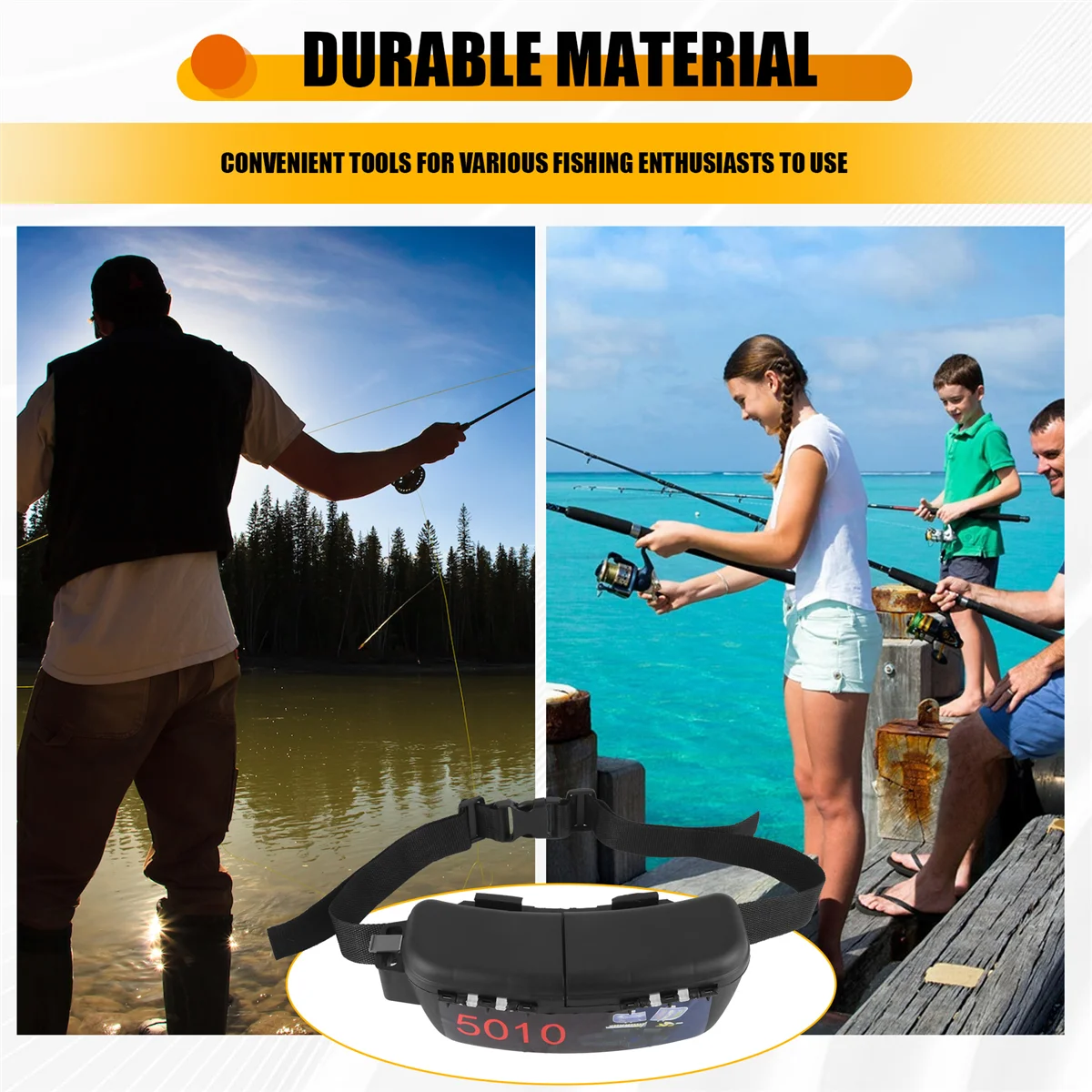 Multifunctionele visdoos Draagbare visaas Tackle Box Opbergdoos Taille Carrier Lure Reel Holder Container