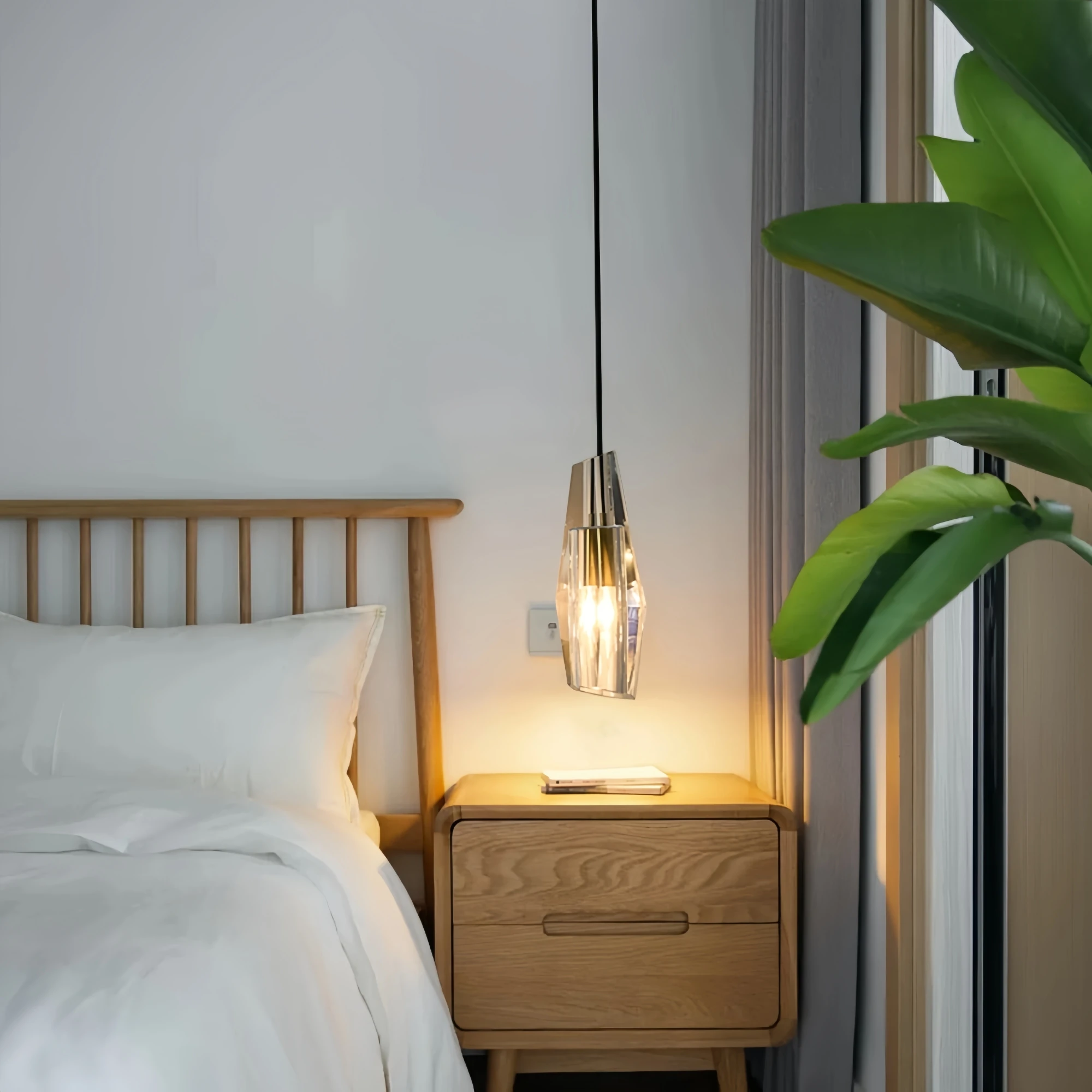 

Postmodern Crystal Hanging Light Indoor Decoration Small Chandelier Bedroom Dining Table Bar Cafe Parlor Pendant Light 110V 220V