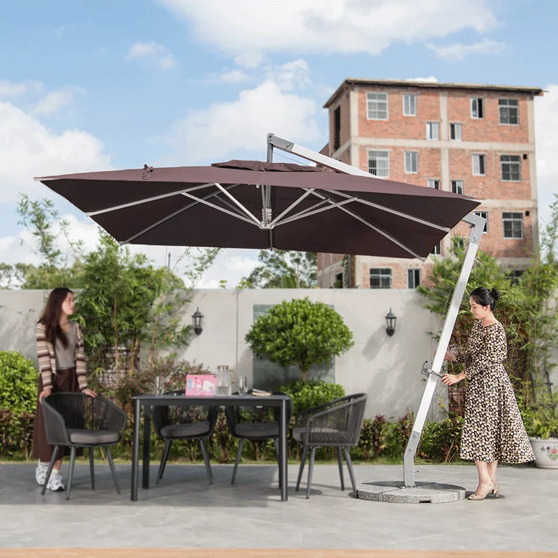 High Quality Outdoor Furniture Garden Sets Big Size Custom Parasols Square/round Patio Umbrellas & Bases