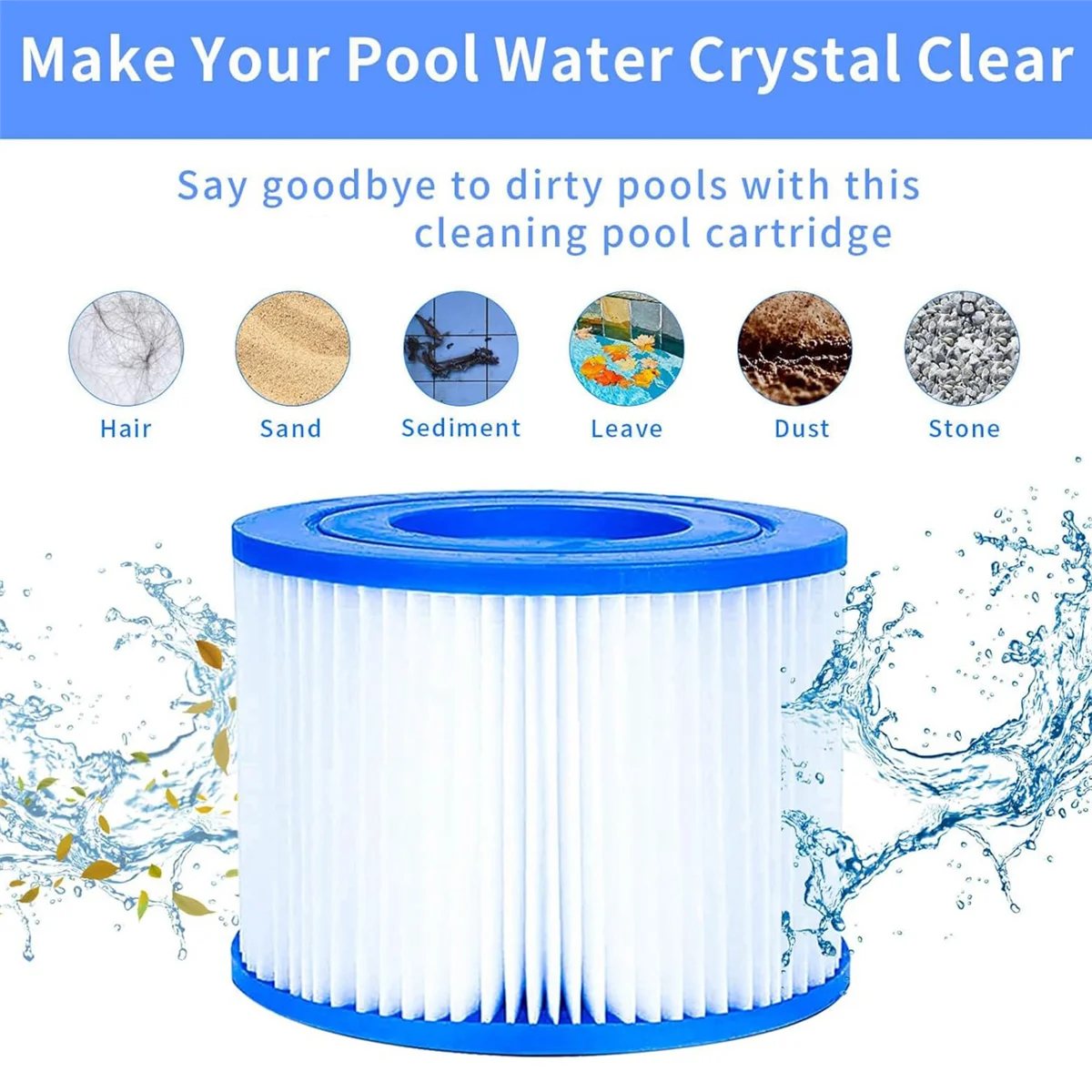 A79E-For خرطوشة فلتر حوض السباحة من النوع VI، 4 عبوات من حوض الاستحمام الساخن القابل للنفخ وفلتر بديل سبا متوافق مع 90352E 58323E #4