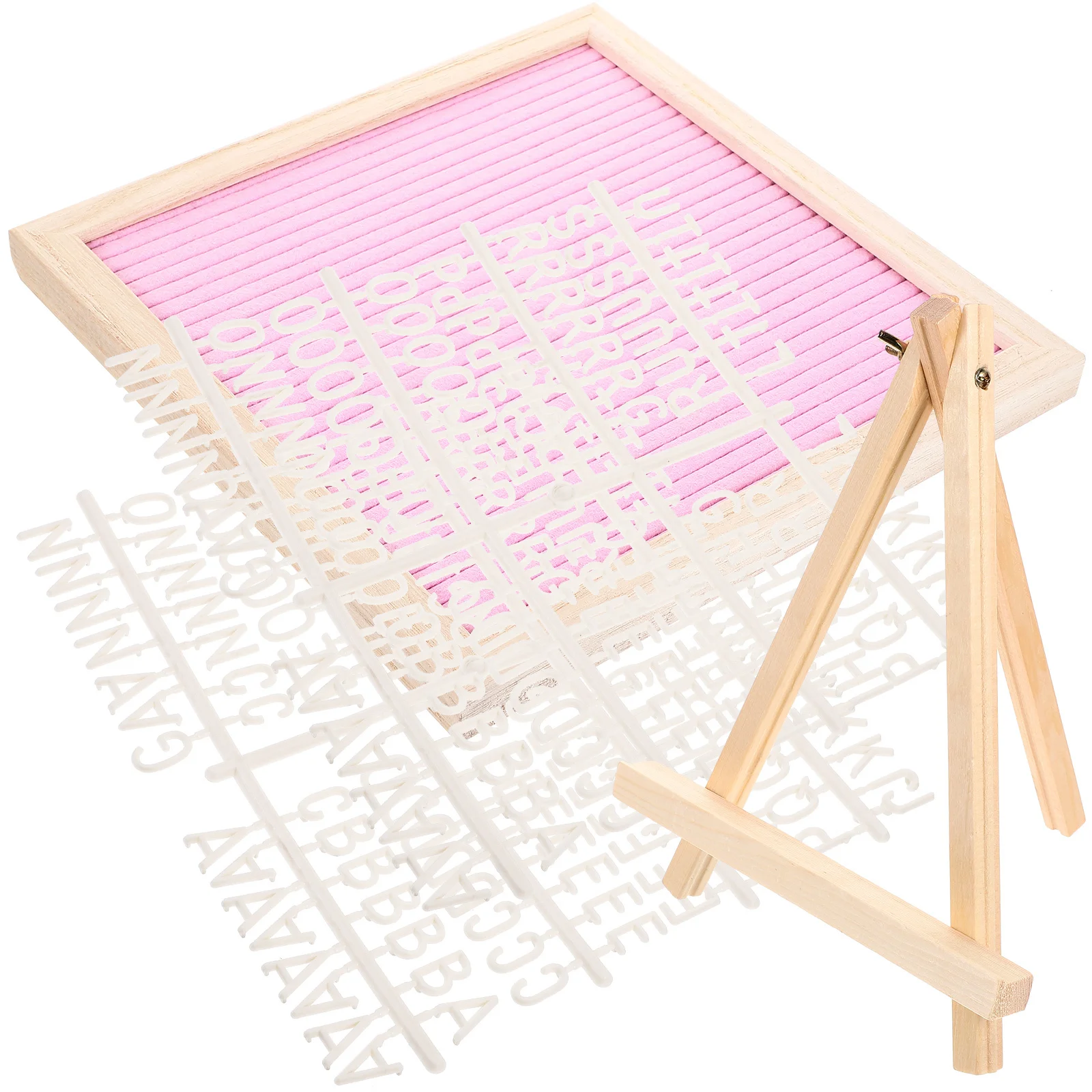 

1Set Felt Letter Board Wooden Frame Double-Sided Desktop Letter Board for Wedding Baby Shower Birthday Gifts Home Accessory