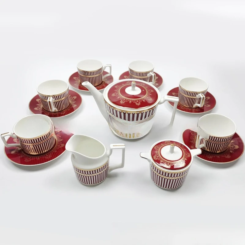 European afternoon tea tea set  household coffee pot  coffee cup  bone