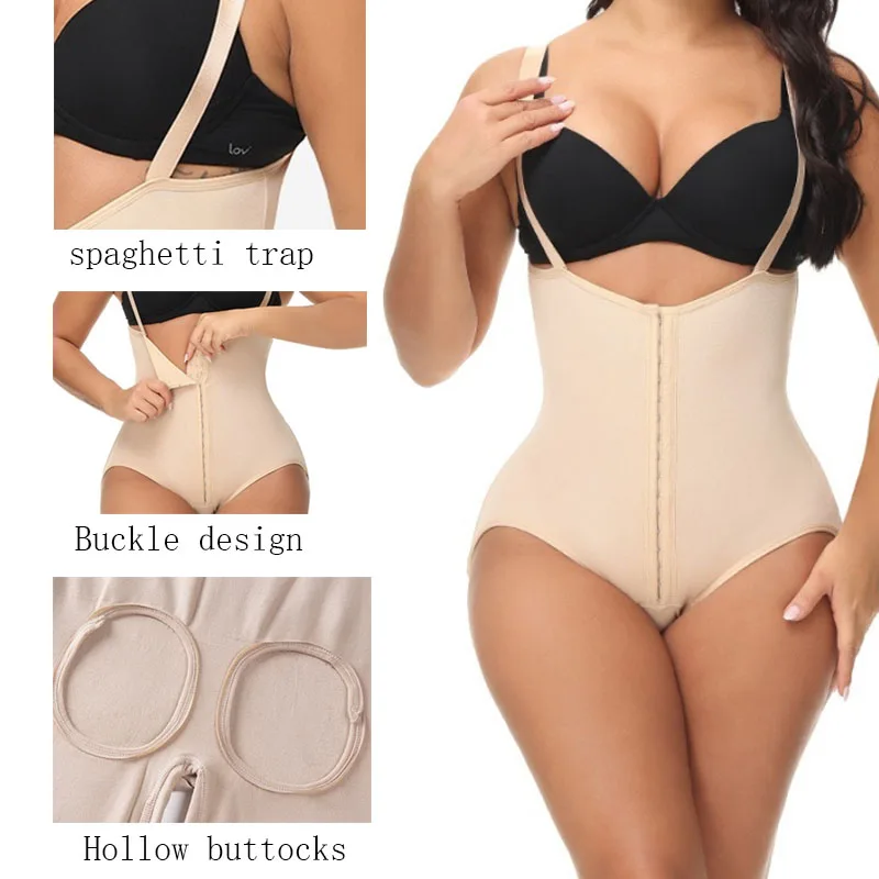 GUUDIA Hollow Out Butt Lifter Bodysuit with Hook Closure Shapewear for Women Seamless Body Shaper Tummy Control Thigh Slimmer