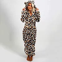 2021 Casual Women's Hooded Plaid Fleece Jumpsuit Trendy Ebay Foreign Trade Independent Station Sihouette Smoothing Hooded Slims