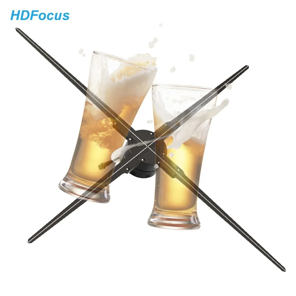 

High Resolution Display Hologram Screen Fan 3d Hologram Display 100cm