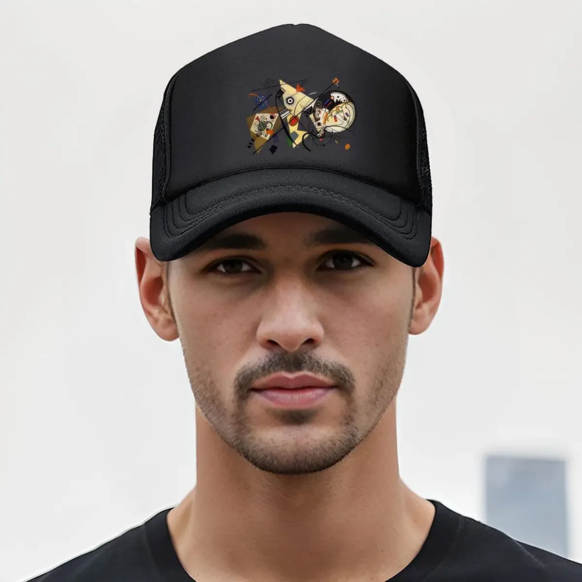قبعة بيسبول شبكية "فن تجريدي إبداعي، تصميم فني حديث".