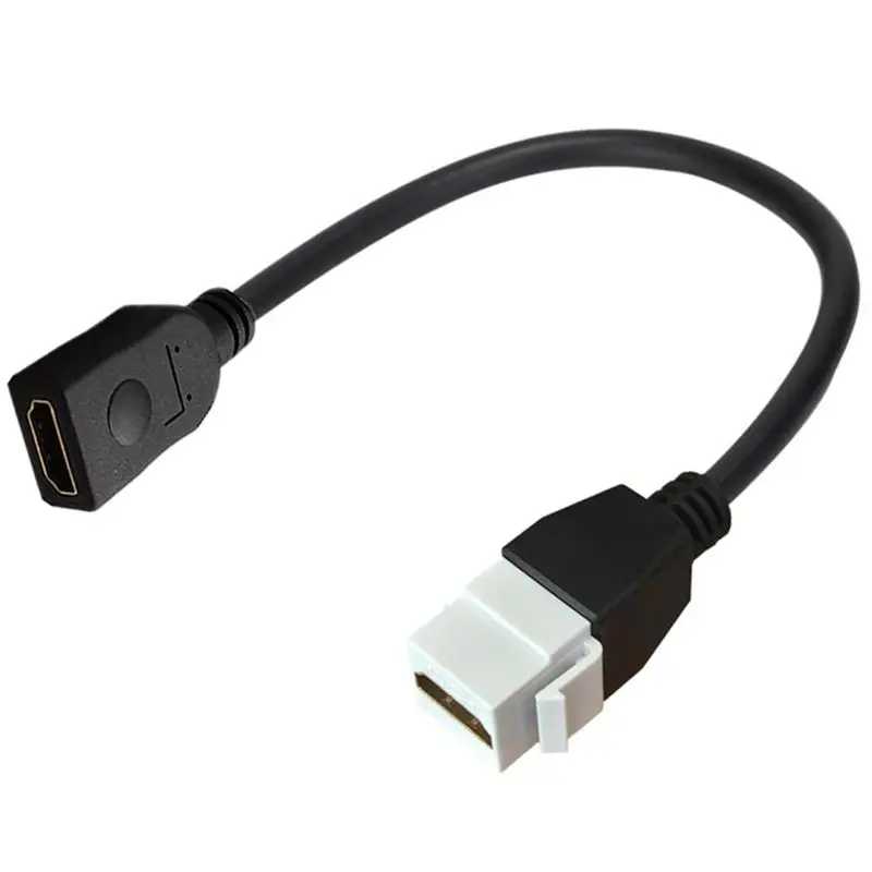 Kabel HDMI kompatybilny z rozdzielaczem 4K 8K High Definition, żeńsko-żeński, z wtyczką ścienną Keystone, z klamrą, do bezpośredniego podłączenia do panelu. — zdjęcie produktu 3