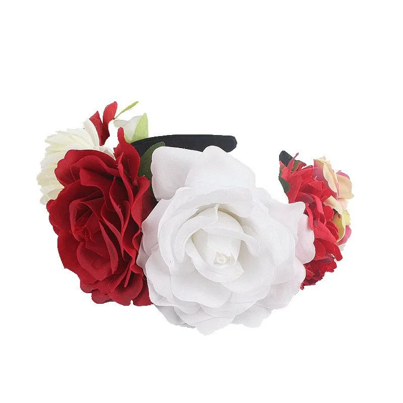 Rose Flower hoofdband Floral Crown Day Of The Dead zendspoel