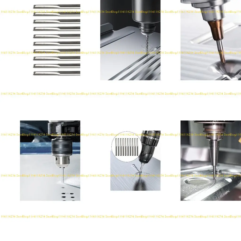 

P9FB 10pcs 2 флейте бит 3,175 мм прямой слот высокоскоростной стальной фрезер