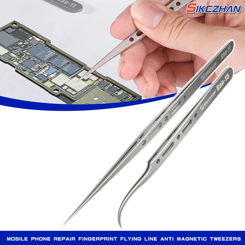 Mechanic G 11 G 15 mobile phone repair fingerprint flying wire anti-magnetic tweezers fine tip clip precision components