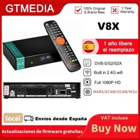 GTMEDIA V8X Satellite Receiver DVB-S/S2/S2X,HEVC H.265 Built-in 2.4G WIFI With CA Card Reader STB Support M3U/CCAM/IKS/MARS/ECAM