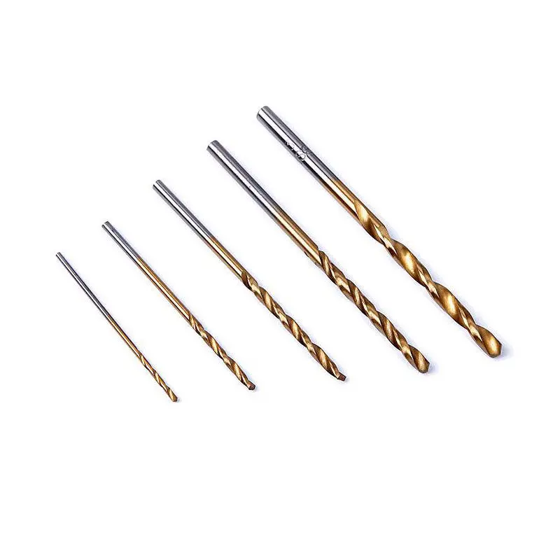 Titanium Drill Bits Tool 1/1.5/2/2.5/3mm Coated DIY High Muti-function Round Shank Speed Steel Drill 50Pcs/Set