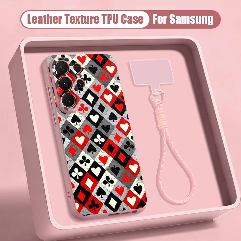 Carbon Fiber Texture Print Phone Case For Samsung Galaxy S26 S25 S24 ultra S23 S25 FE A57 A37 A17 A56 A55 A16 A26 Lanyard Cover - view 6