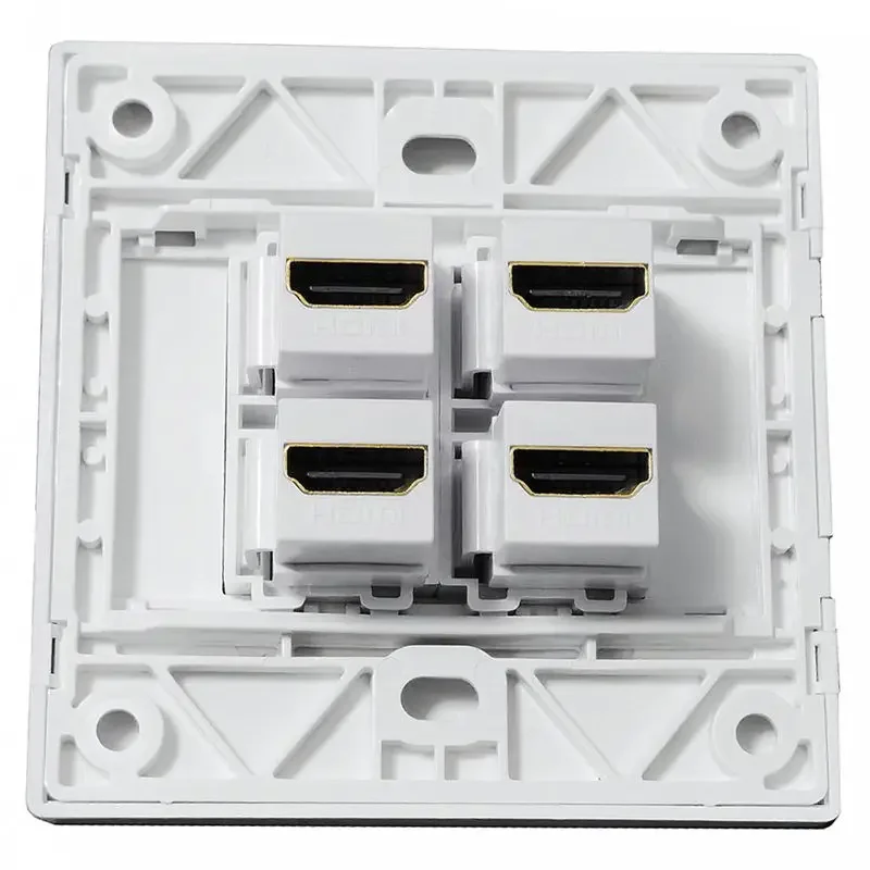 Type 86mm 4K 3840* 2160@60HZ 4-Port 6-Port HDMI Compatible High-Definition Panel Wall Socket Audio And Video Socket