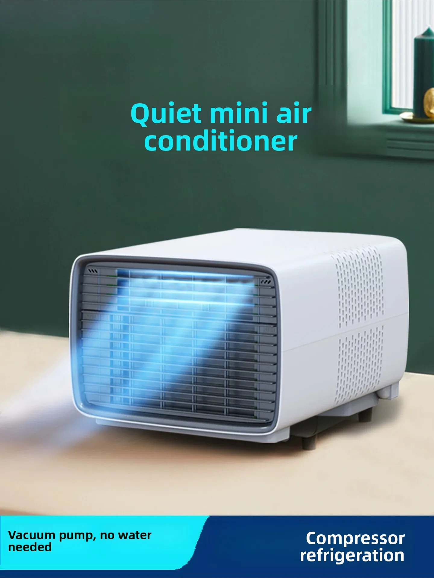 Portable Mini Air Conditioner with Built-in Compressor, Mobile Compact Cooling AC Unit for Pet Summer Heat Relief