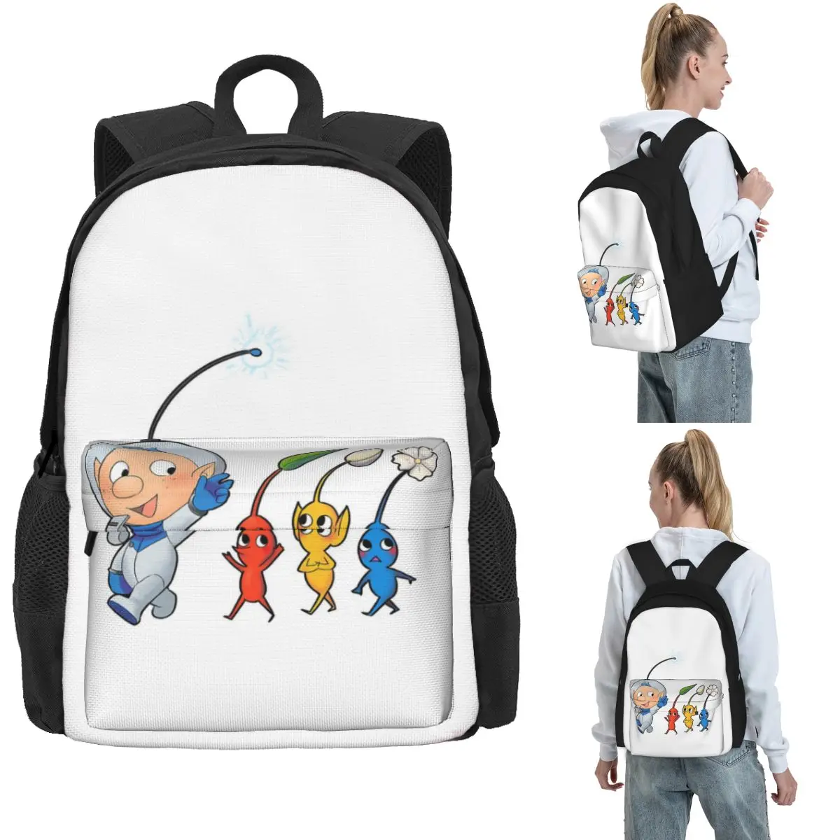 Zaino Pikmin In Offerta Speciale, Zaino Di Grande Capacità Per Bambini, Borsa Scolastica, Borse A Tracolla Per Uomini E Donne-image