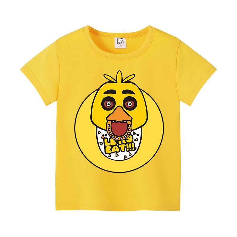 خمس ليال في فريدي تي شيرت للأطفال FNAF كارتون لطيف قصير الأكمام أفضل بنين بنات الصيف أنيمي موضة تي شيرت الهدايا