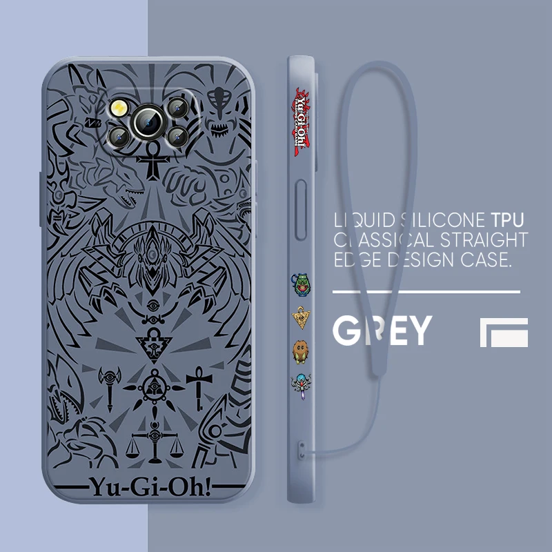 يو جي أوه شعار ل Xiaomi Poco غطاء ل X4 X3 F4 NFC M6 M5 M4 M3 GT S Pro 4G 5G السائل اليسار حبل جراب هاتف #1