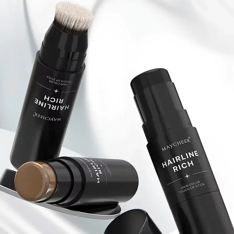 Bâton correcteur de ligne de cheveux imperméable, dissimule instantané des racines et des ombres pour un maquillage d'apparence naturelle, bâton de poudre d'ombre