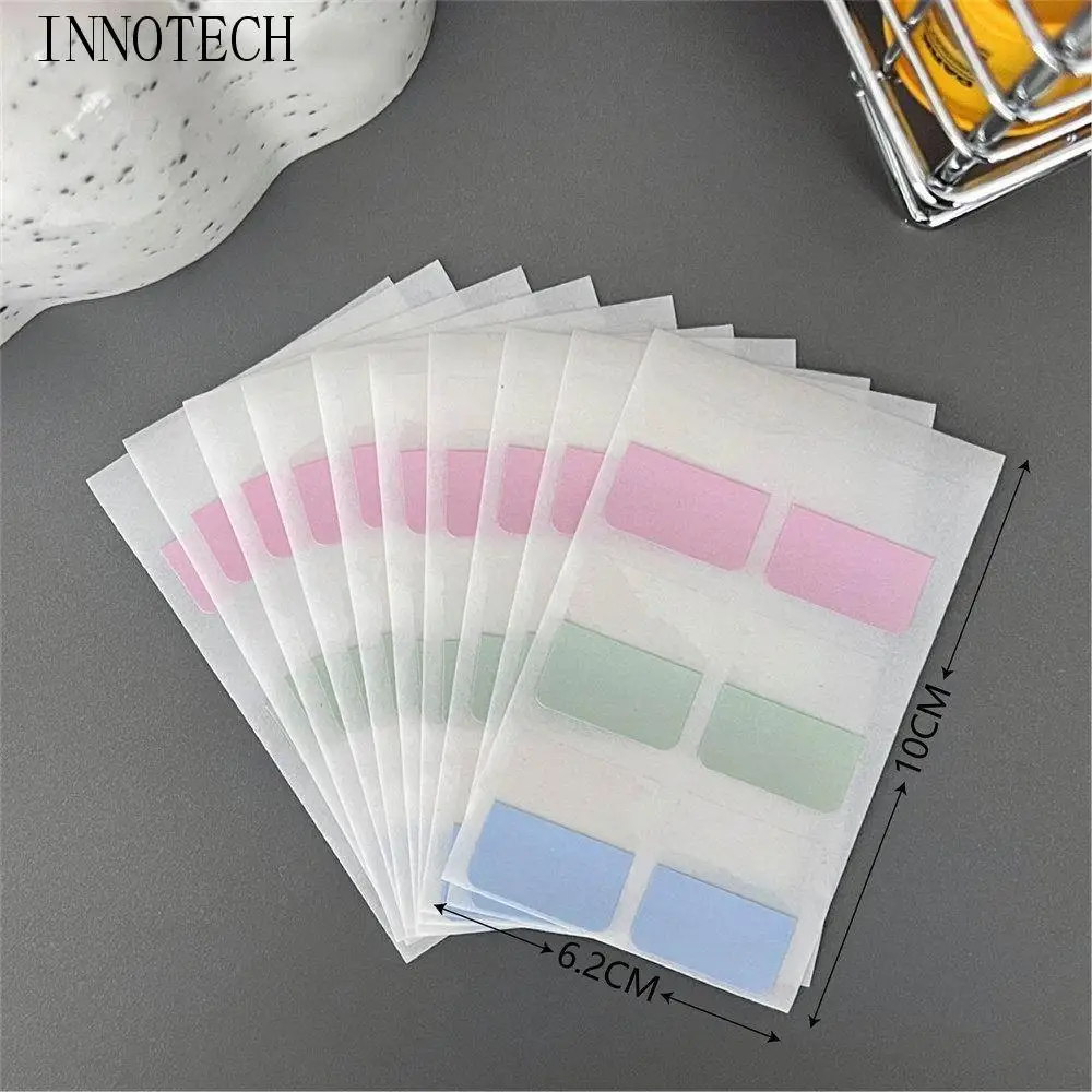 

10pcs/lot Multifunctional Memo Pad Loose-leaf Self Adhesive Page Markers Paper 6 Colors Transparent Note Index Stickers