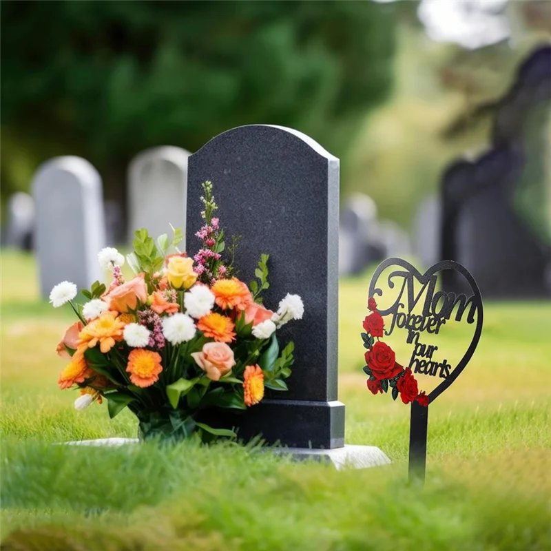 

Compact Memorial Grave Markers Heart Memorial Plaque Stake Sympathy Grave Markers Cemetery Cardinals Garden Stake Memorial