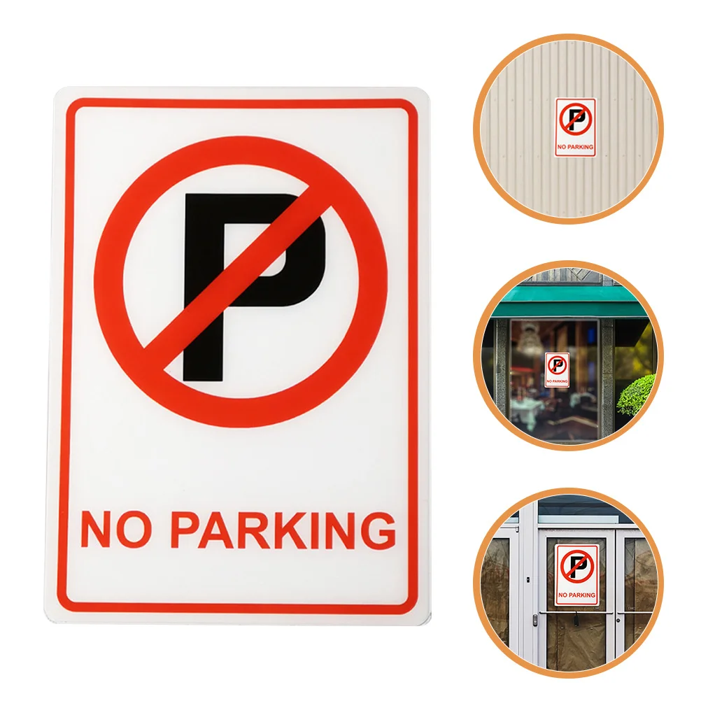 Plastic No Parking Sign Durable Acrylic Weather-Resistant No Parking Warning Sign for Roads Yards Homes Restaurants