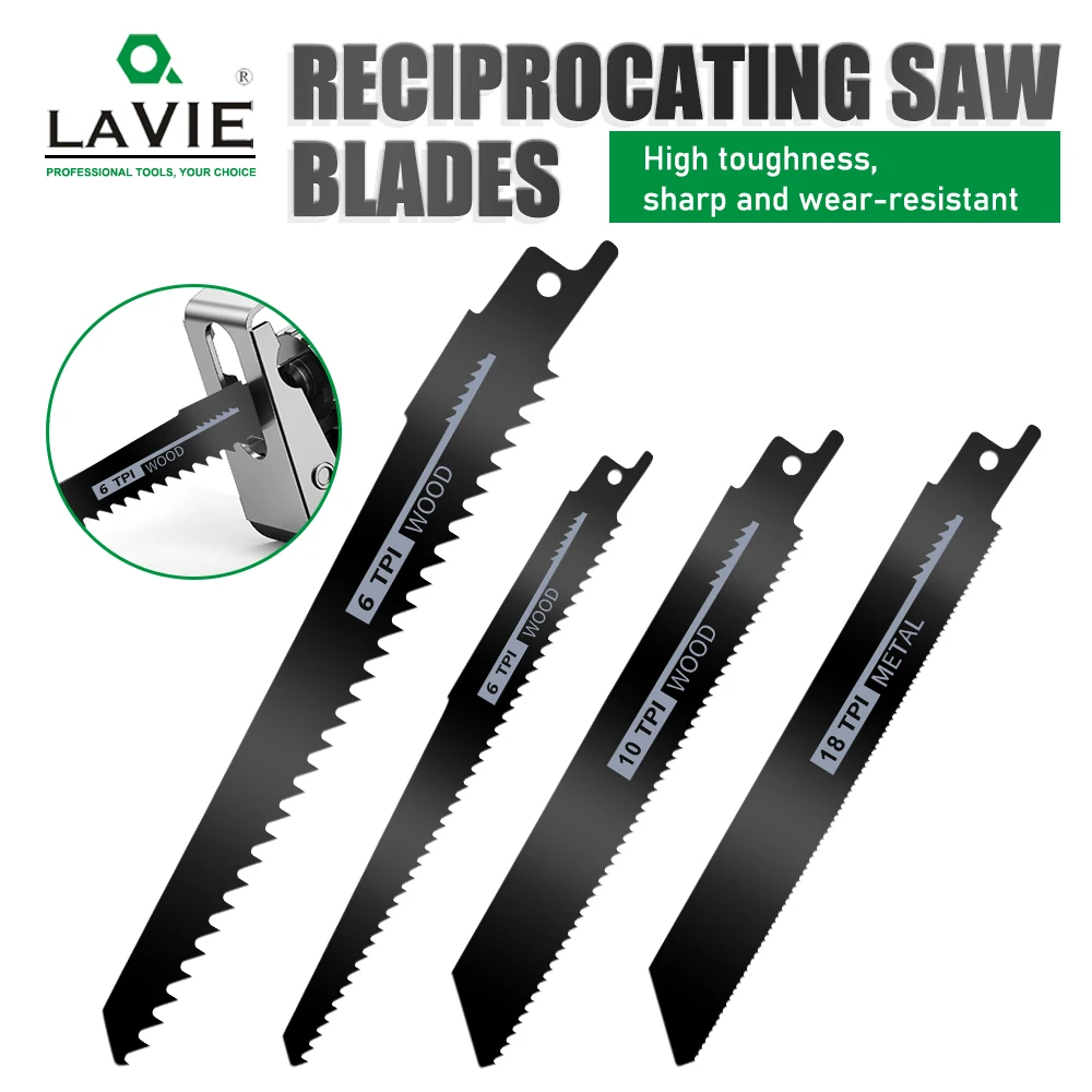 

LAVIE Cordless Electric Reciprocating Saw Battery Multifunctional Portable Electric Saws Metal Wood Cutting Saber Saw