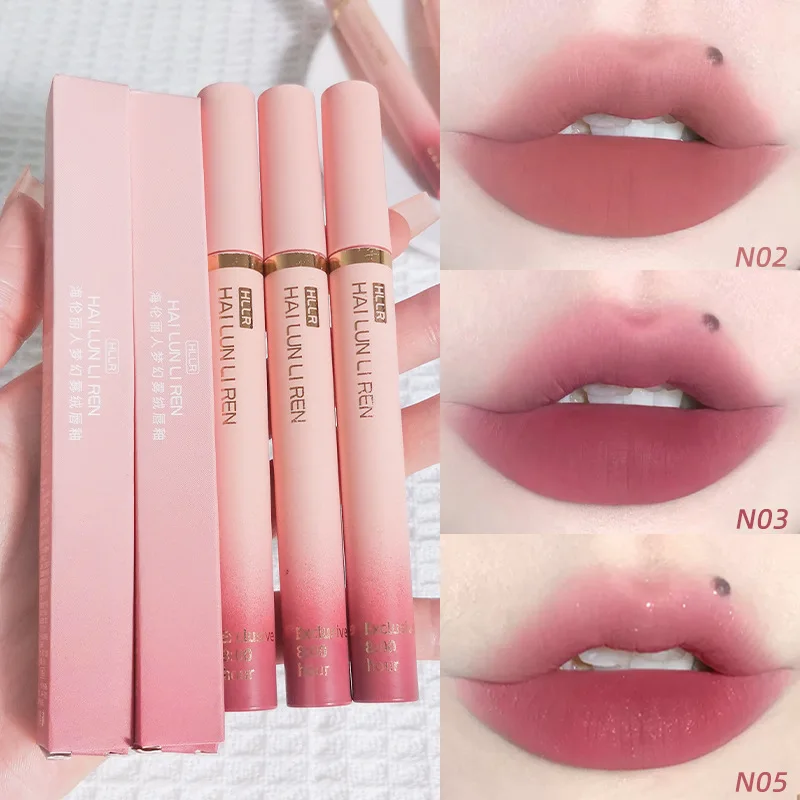 6 Color New Waterproof Lip Glaze Velvet Fog Matte Solid Lipstick Students Are Easy To Wear Lasting Moisturizing Korean Lipstick