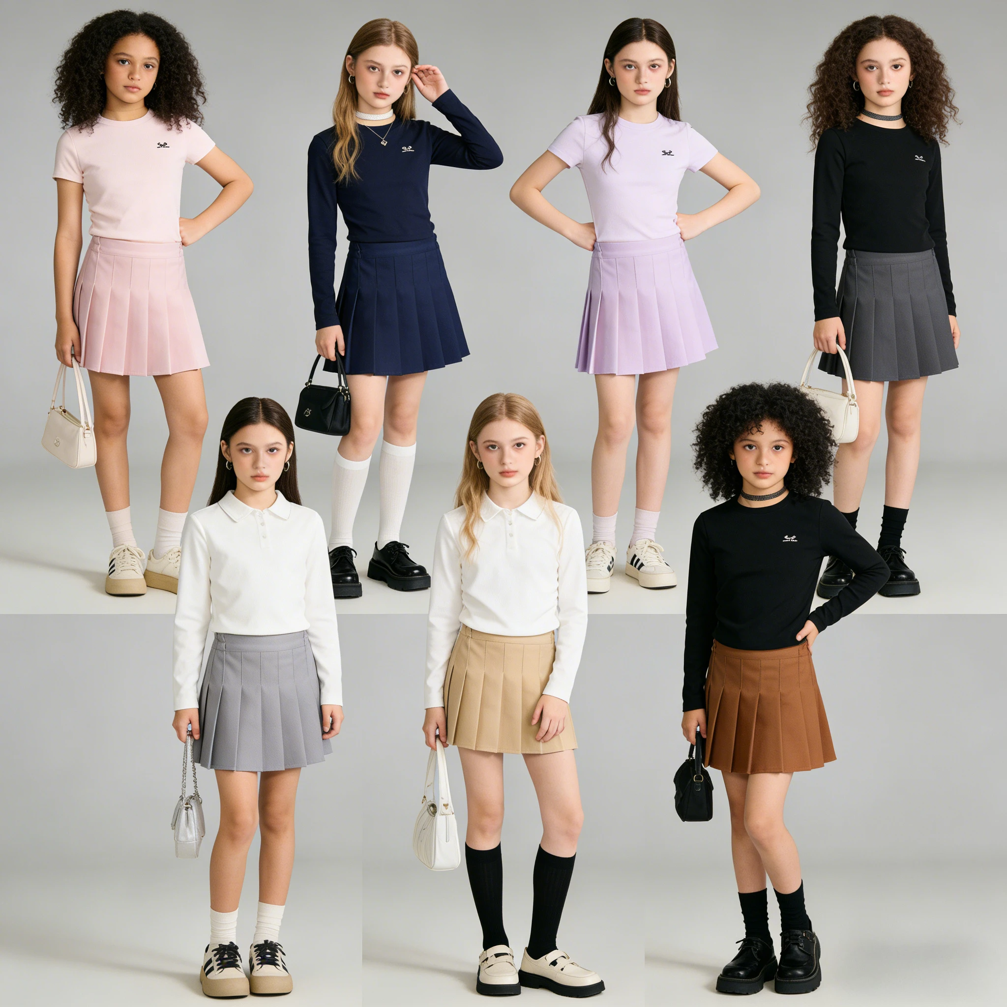 Children's Pleated Skirt Solid All-match A-line Short Skirt for Girls School Uniform Dance Performance Costume 12 Y Kids Clothes
