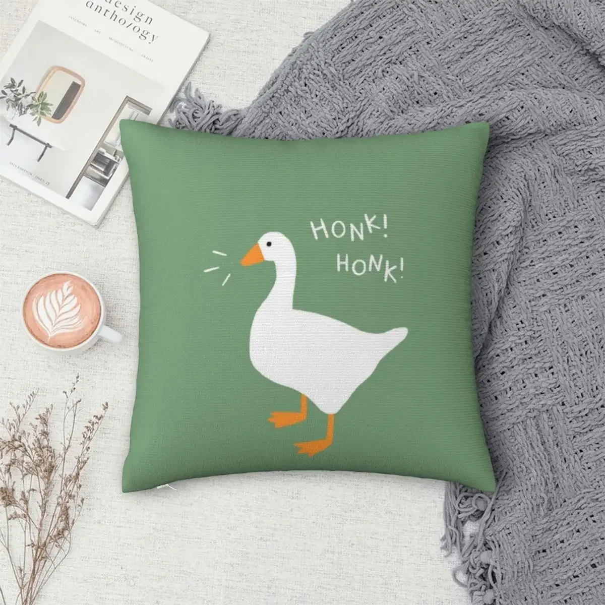 Honk Honk Goose Pillowcase Polyester Pillows Cover Cushion Comfort Throw Pillow Sofa Decorative Cushions Used for Home Bedroom