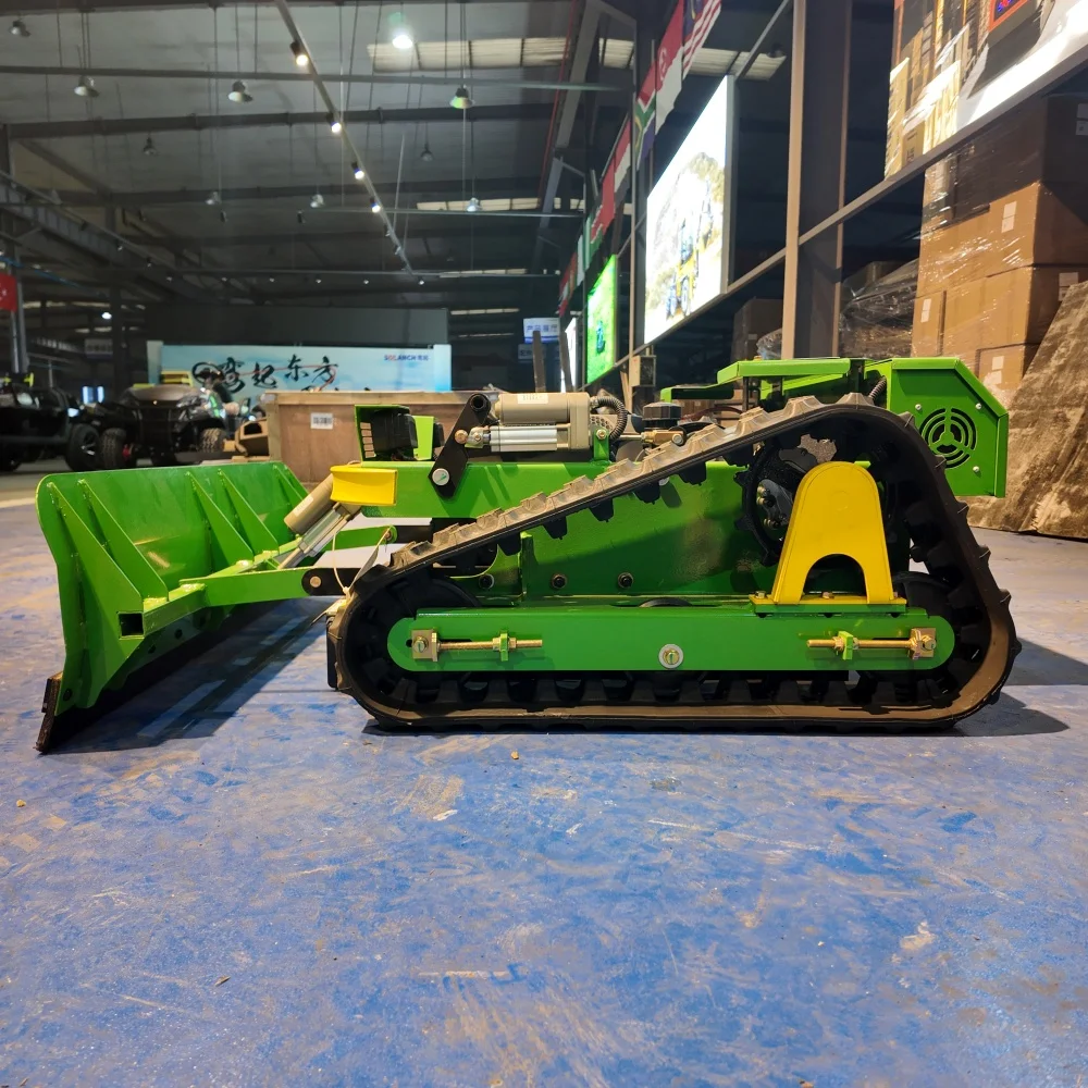 โรงงานผลิตเครื่องตัดหญ้าแบบรีโมทคอนโทรล ขายตรง เครื่องตัดหญ้าอุตสาหกรรมกำลังสูง พร้อมที่ตัดหิมะ