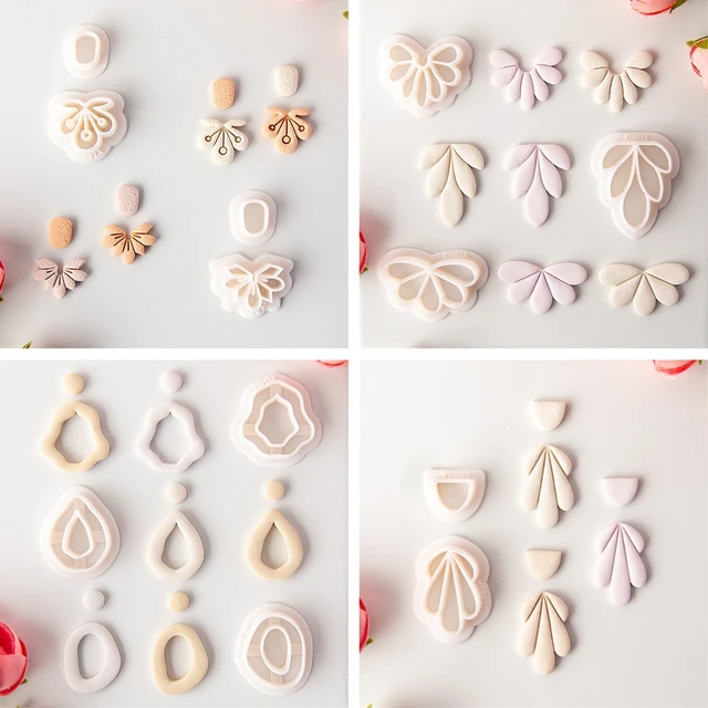 Mini kwiat Polymer Clay Cutter kolczyki miękka forma ceramiczna kreatywna biżuteria retro wisiorek DIY glina modelowanie narzędzie do sztancowania