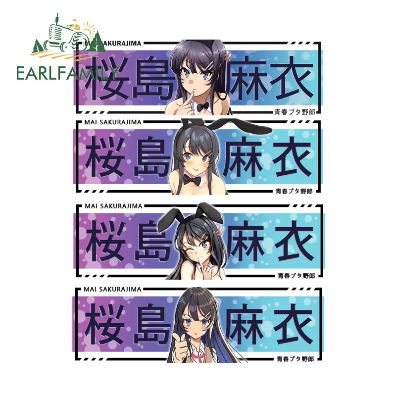 

EARLFAMILY Made In Japan Car Stickers Vibrant Attractive Japanese Decoration Practical Waterproof Vehicle Styling Accessories