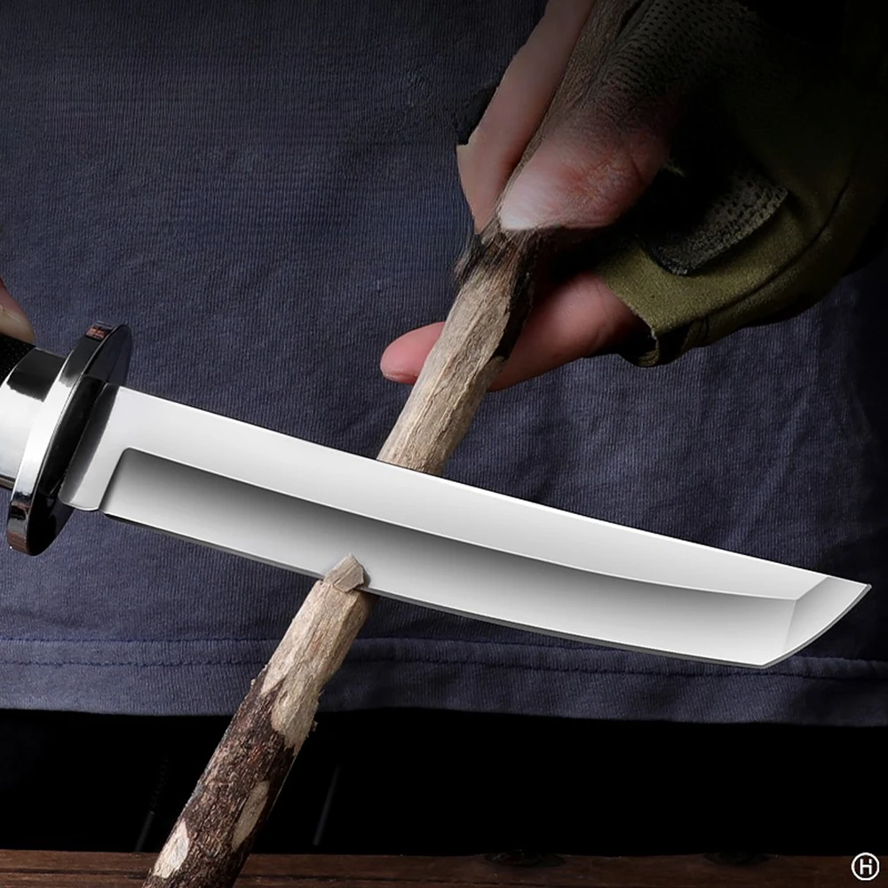 

Портативный уличный самурайский прямой нож, походный нож со встроенной ручкой, небольшое лезвие для резки мяса, резки фруктов