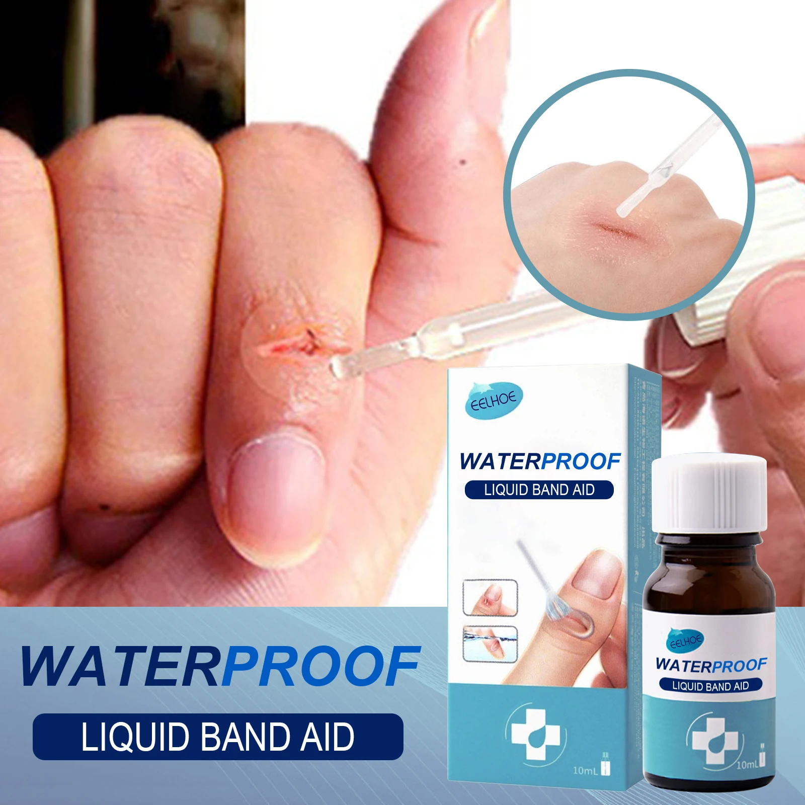 

Waterproof Liquid Band-Aid Fast Healing Gel Disinfecting Hemostatic Adhesive Invisible Breathable Wound Patch for Cuts Scrapes