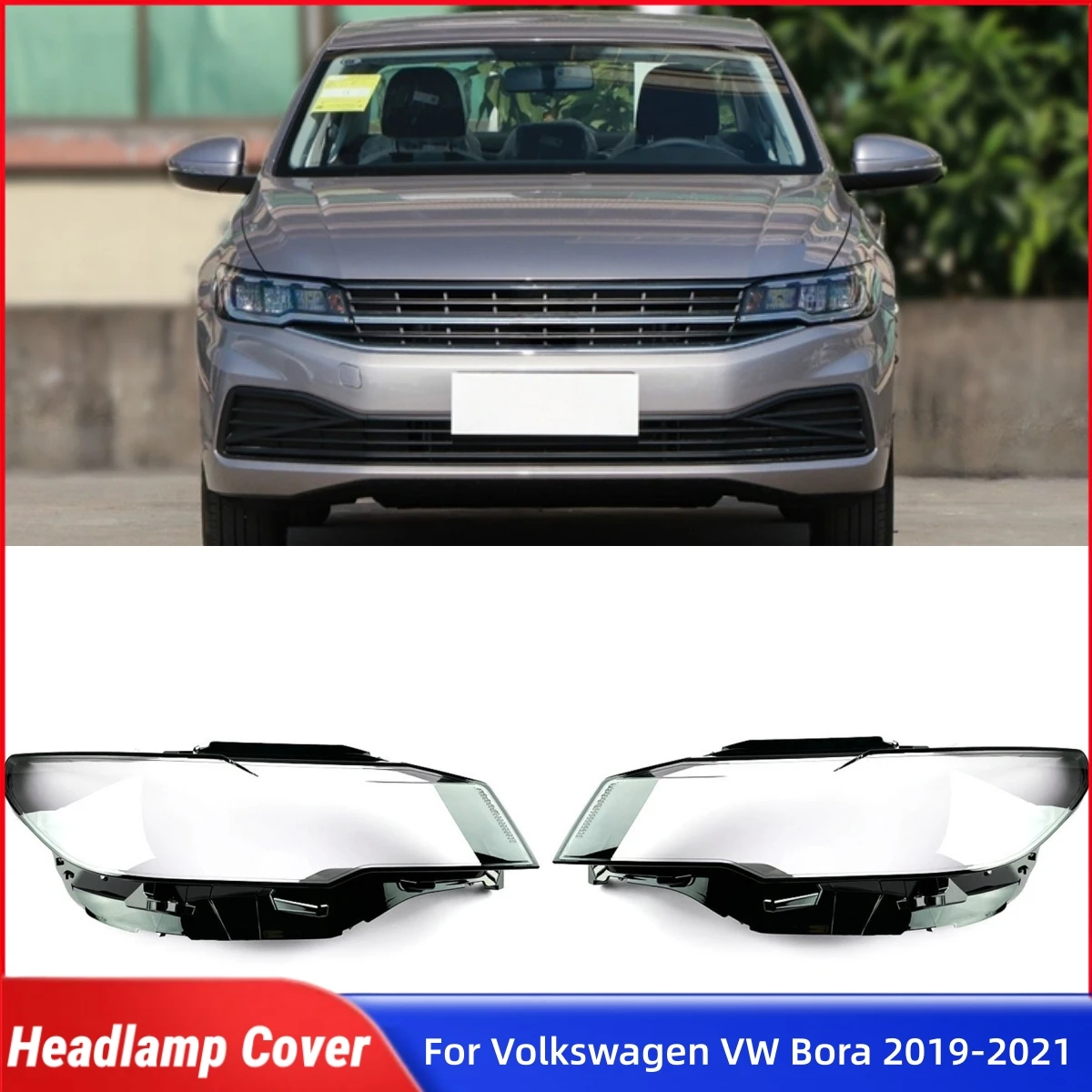 

For Volkswagen VW Bora 2019 2020 2021 Accessories Cars Lampshade Caps Headlamp Car Front Headlight Lens Cover Lights Shell