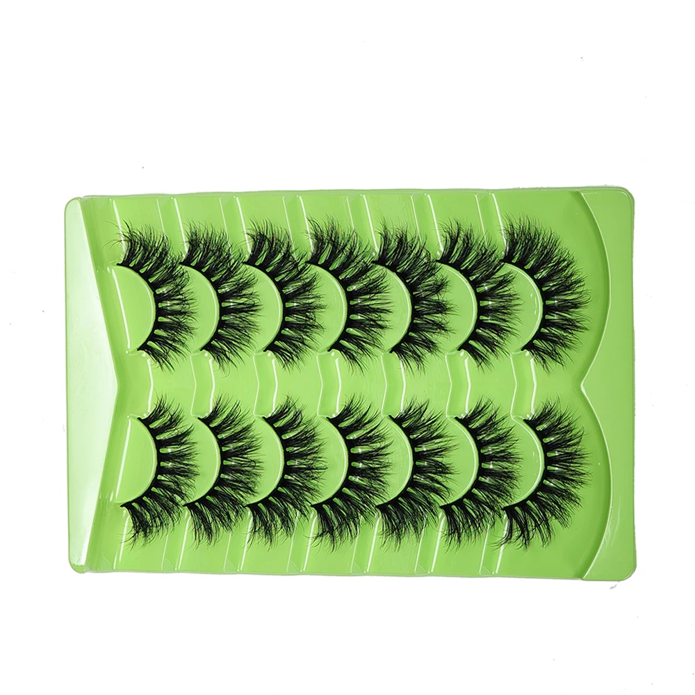 7 Paar Pluizige Wimpers Dikke Wimpers Strips Ronde Lange Dikke Nep Wimpers Russische D Curl Strips Wimpers