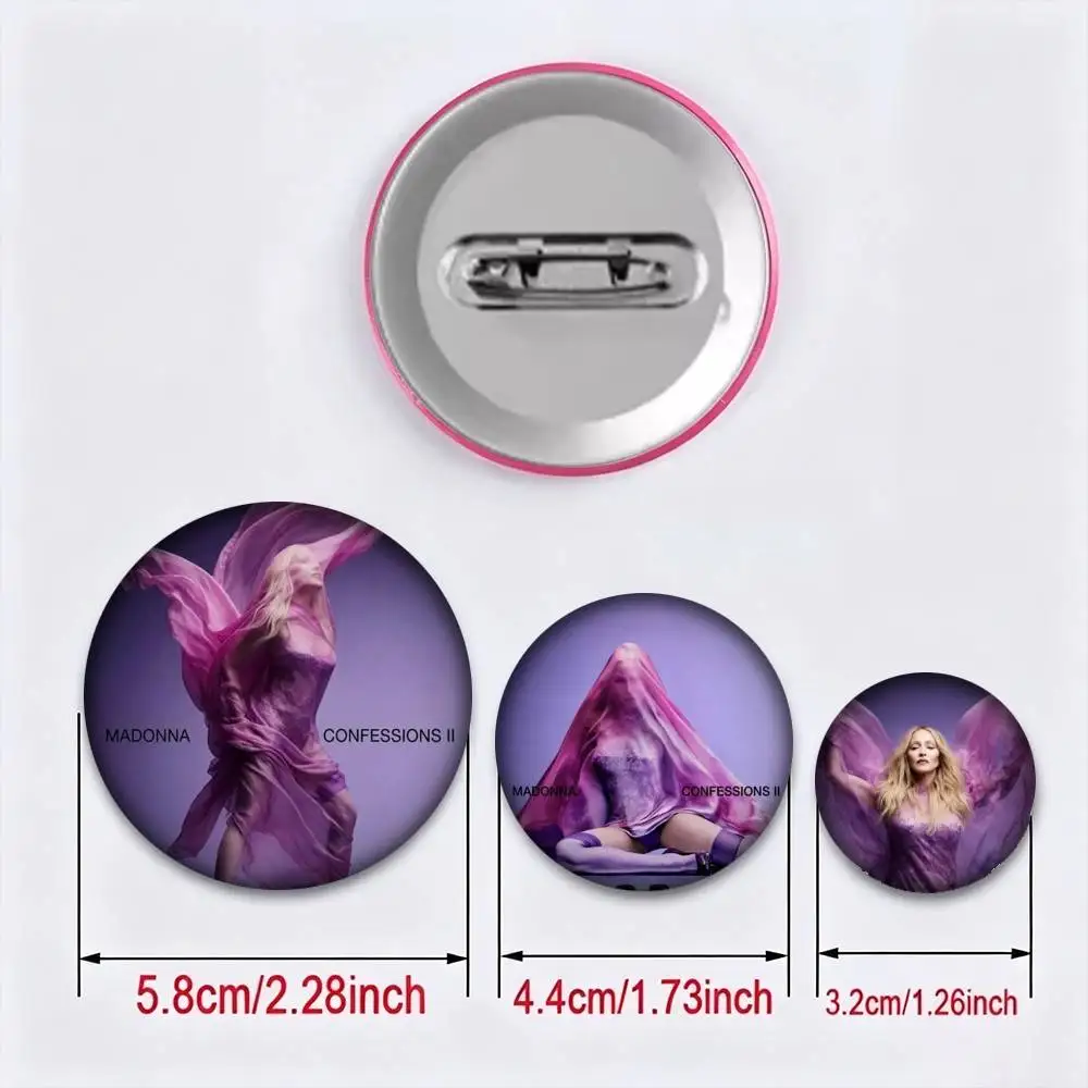 M-Madonna Confessions I Feel So Free 25mm 32mm 44mm 58mm 75mm Brooches Badges Pins for Accessories Gift