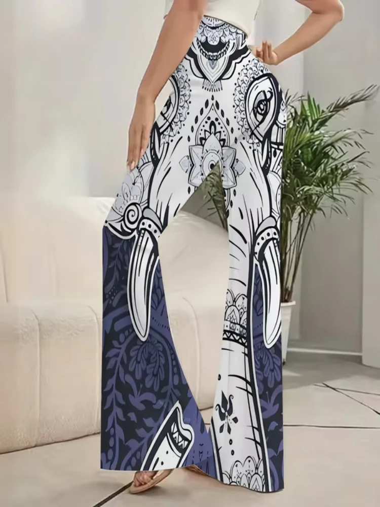Bohemian-style printed wide-leg pants for teenagers aged 7-16.Ideal for casual streetwear outfits in all seasons.